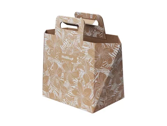 Corrugated cardboard carrier bag with simple design Corrugated cardboard carrier bag with simple design